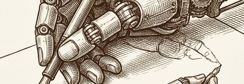 Mechanical hand drawing itself